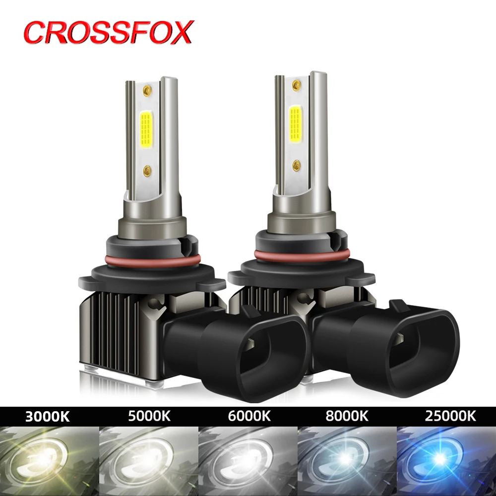 CROSSFOX 2Pcs Car Headlight H8 H11 LED H4 H7 60W 12000LM 9005 HB3 9006 HB4 5000K 6000K 8000K Auto Fog Lights 12V LED Lamp Bulbs