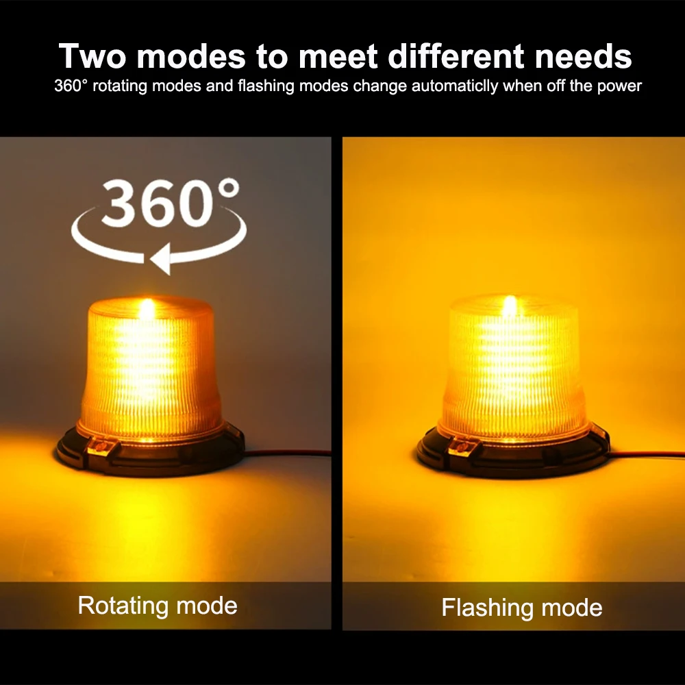 54 LED Car Emergency Traffic Strobe Lights Vehicles Rooftop Flashing Warning Beacon Light Safety Signal Lamp 12V-24V