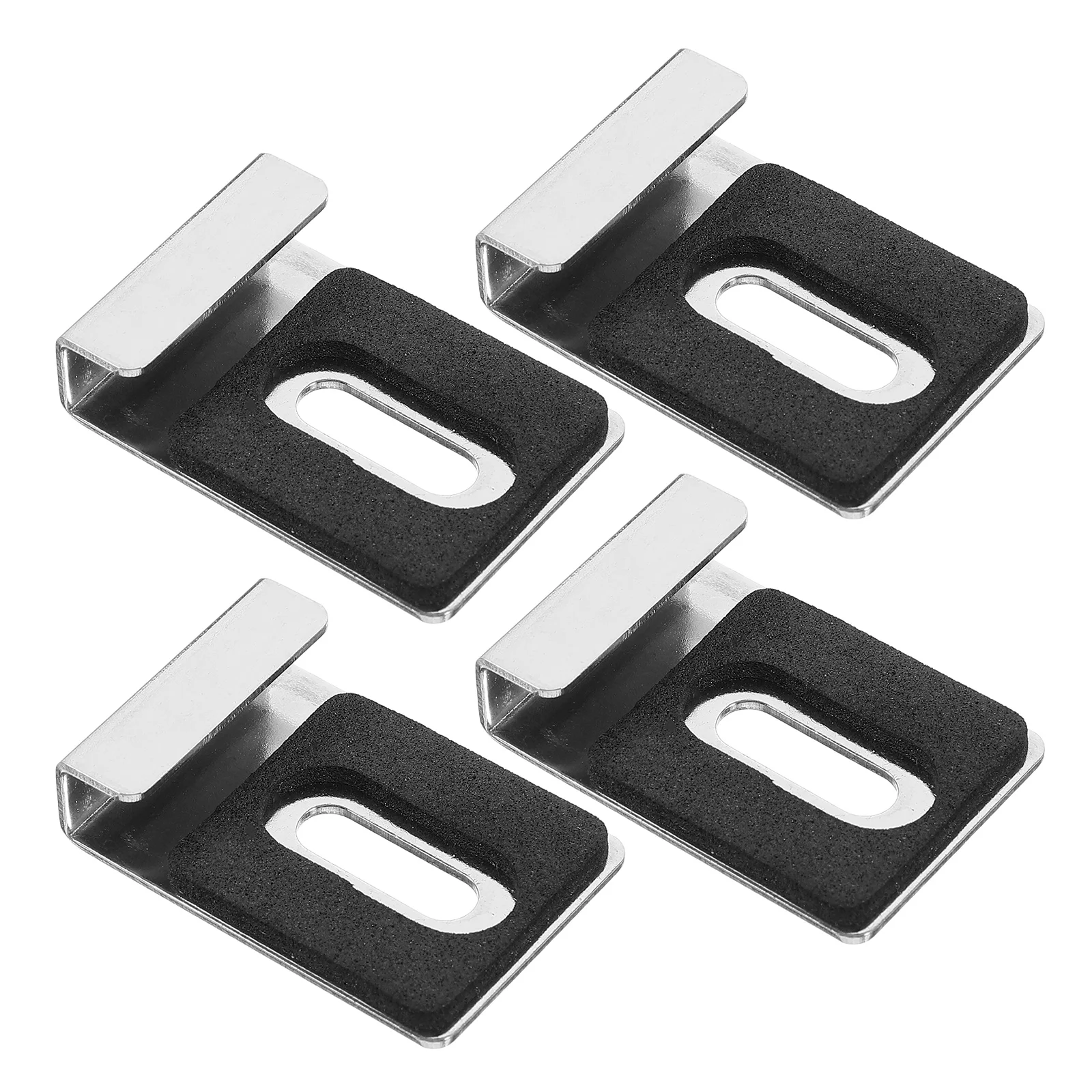 4 Pcs Wall Mounted Mirror Clip Clips for Hanging Glass Brackets Stainless Steel