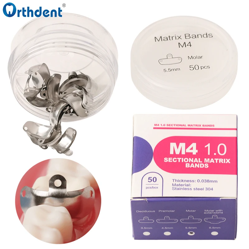 Dental Matrix Bands NITI Metal Matrices Clamp Ring Sectional Contoured Matrix System Nickel Titanium Clamping Ring Dentist Tools