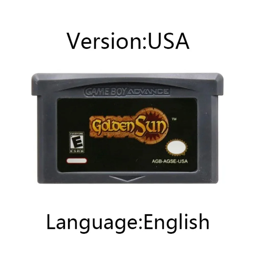 Golden Sun Series GBA Game Cartridge 32-Bit Video Game Console Card Golden Sun The Lost Age for GBA NDS