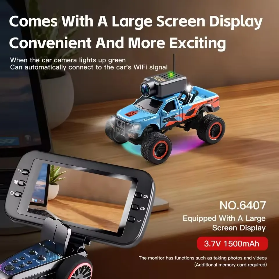 

1:64 MINI 4WD Off Road WIFI FPV APP Remote Control Car Full Scale Remote Control Climbing Car Image Transmission Camera Car Toys