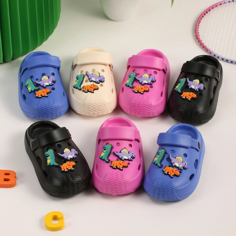 

Summer home slippers comfortable dinosaur DIY breathable hollow-out children's sandals casual outdoor walking travel bathroom