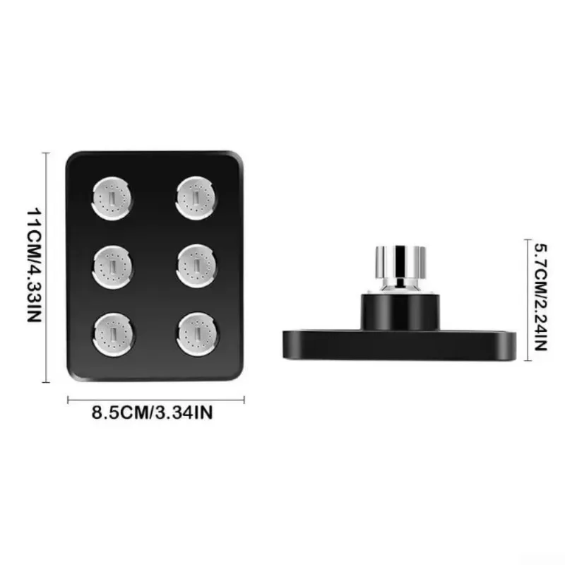 High Pressure Rainshower Head Magic Water Flow Rainfall Shower Head Mini Top Spray Water- Saving Shower Bathroom Accessories