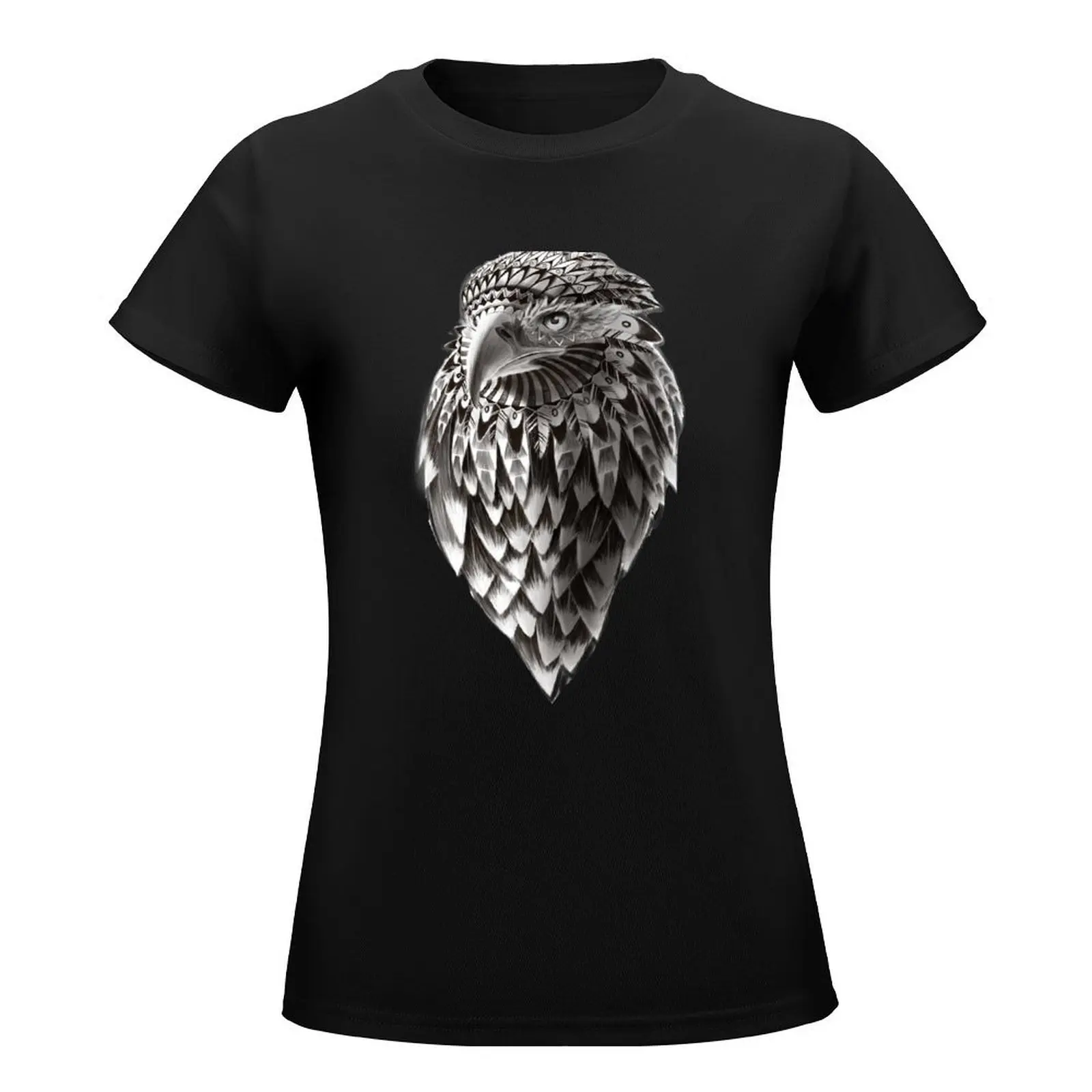 Ornate Tribal Shaman Eagle Print T-Shirt korean fashion shirts graphic tees plus size tops Women's tee shirt