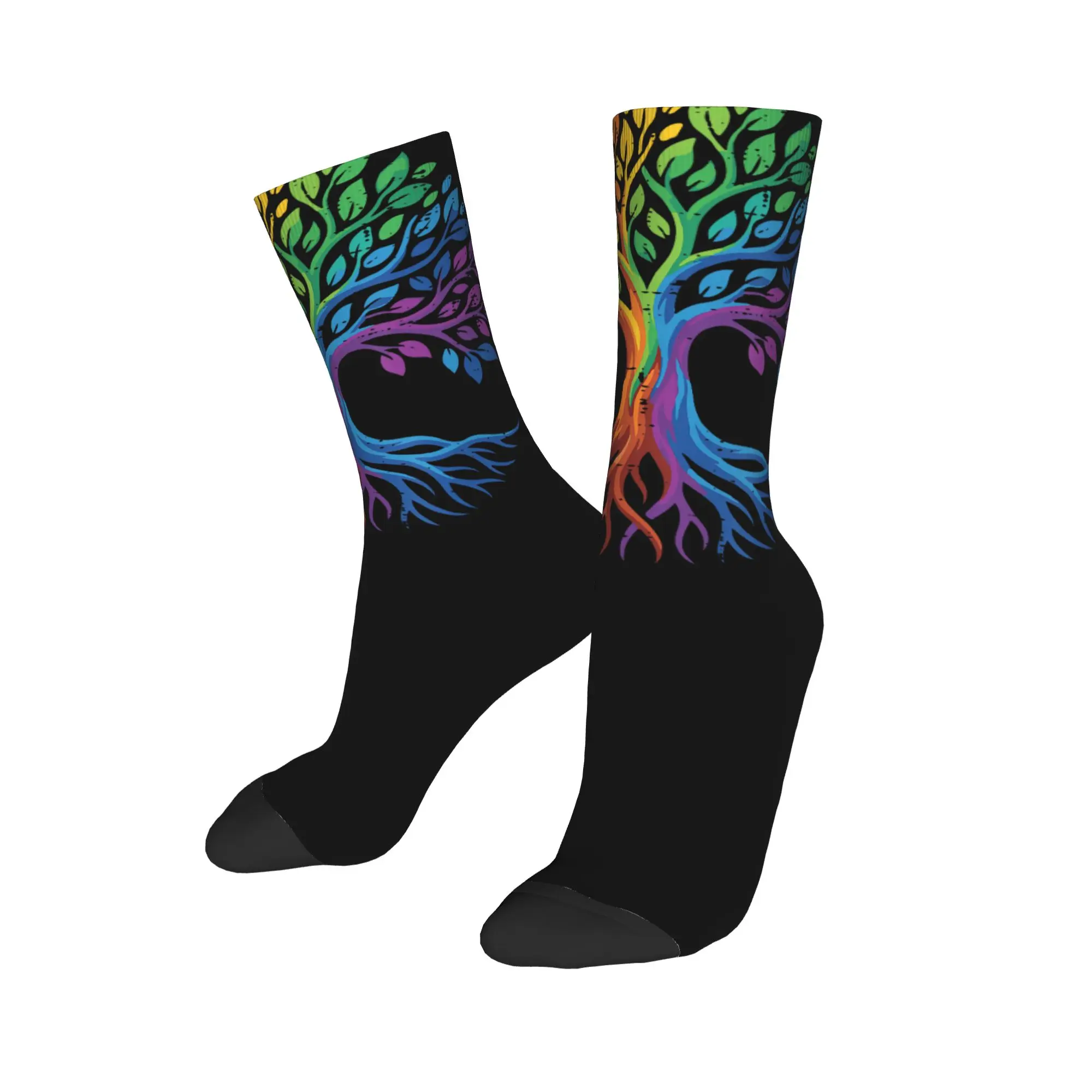 Tree Life Rainbow LGBT Gay Pride Flag Ally Socks Men Women Polyester Casual  Socks Hip Hop Spring Summer Autumn Winter Socks