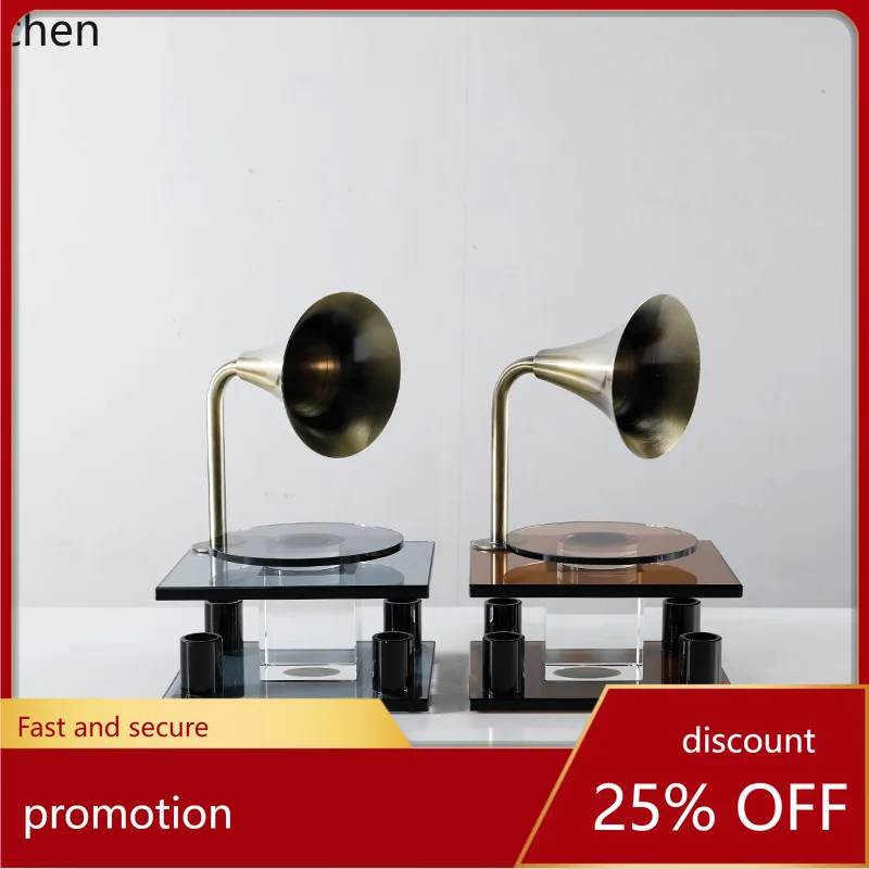 

Zml gramophone ornament - creative desktop decor for living room, home, model room, record player, and tv cabinet decoration