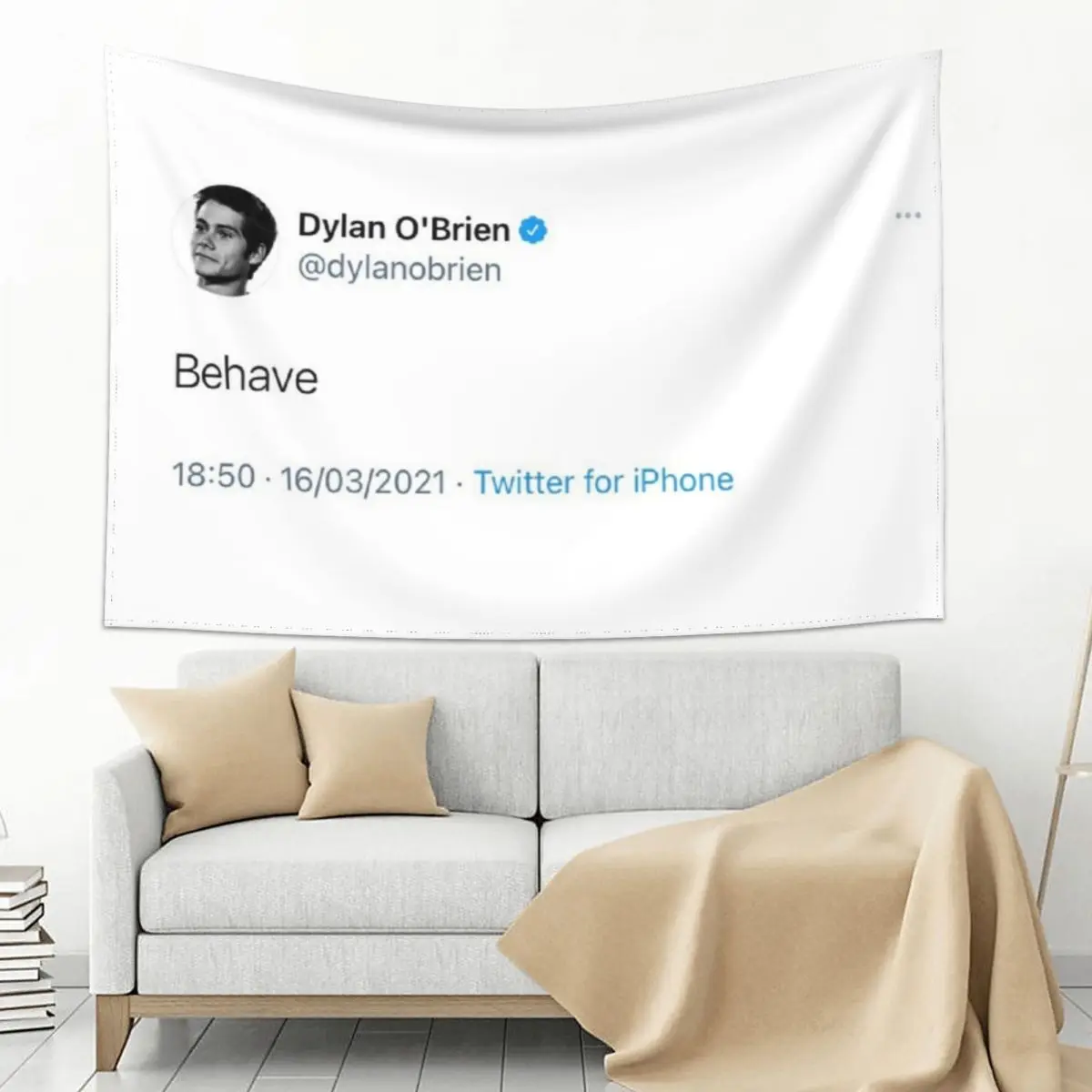 

dylan o’brien behave tweet Tapestry