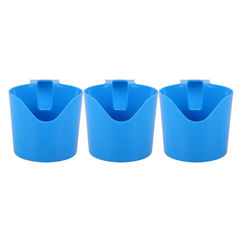 

3Pcs Poolside Cup Holders Waterproof Plastic Beverage Rack Sturdy Hanging Drink Organizer for Pool Drink Storage