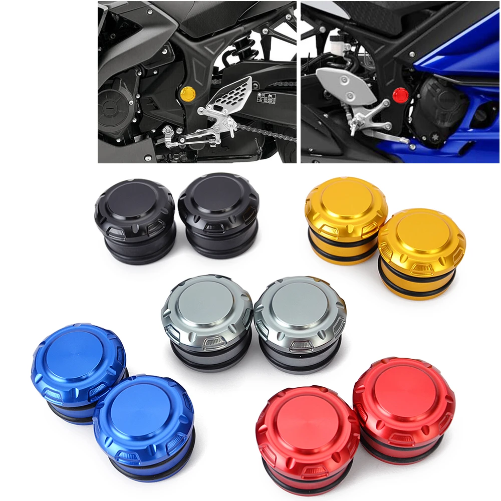 YZF-R3 YZF-R25 Frame End Caps For Yamaha YZF R3 R25 MT-03 MT-25 YZFR3 2015-2023 MT 03 MT03 MT-03 Frame Hole Cap Cover Plug Decor