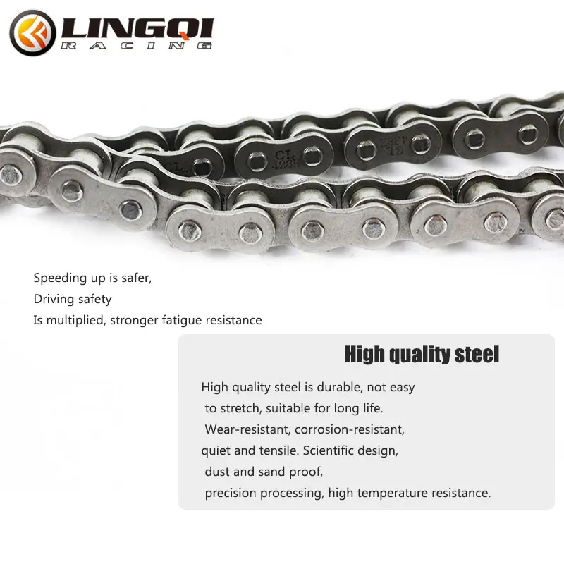 LINGQI RACING 428H 92/94/102/104/110/116/138/168L Links Chain Cam Timing Chain For Motorcross Dirt Bike Off Road ATV Motorcycle