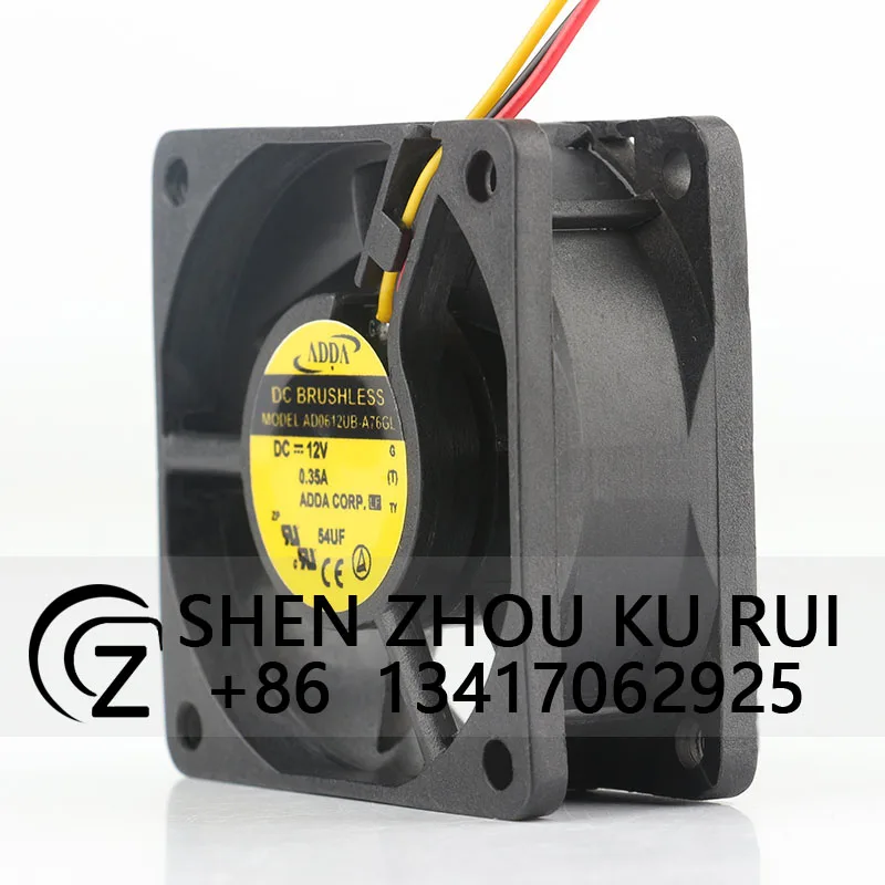 ADDA Original DC12V 0.35A XIA XI 6025 3-wire ball bearing inverter Axial flow AD0612UB-A76GL coolingfan