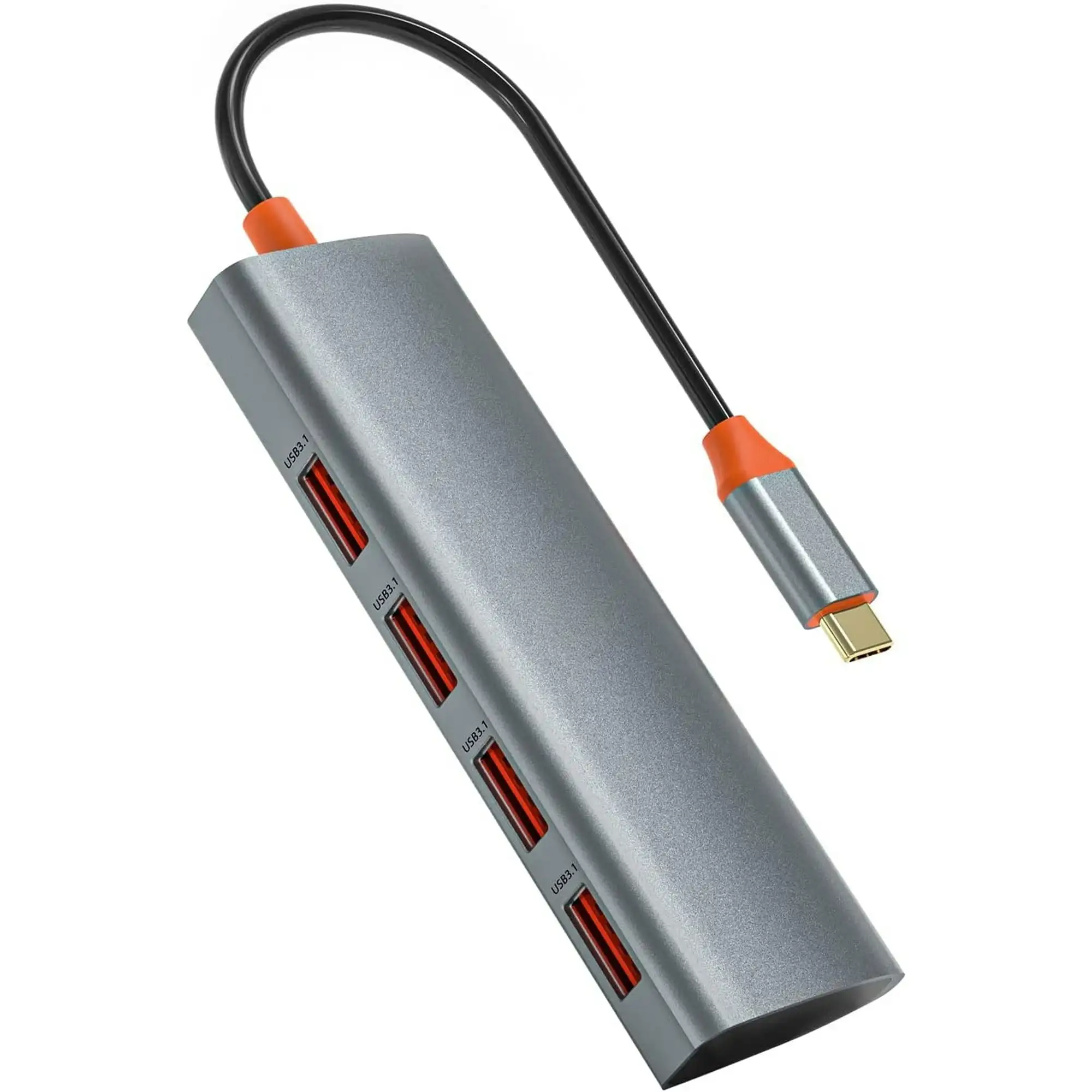 

USB C Hub, USB C to 4 USB 3.1 Ports Adapter, USB 3.1 Hub with 10Gbps SuperSpeed for MacBook Pro/Air
