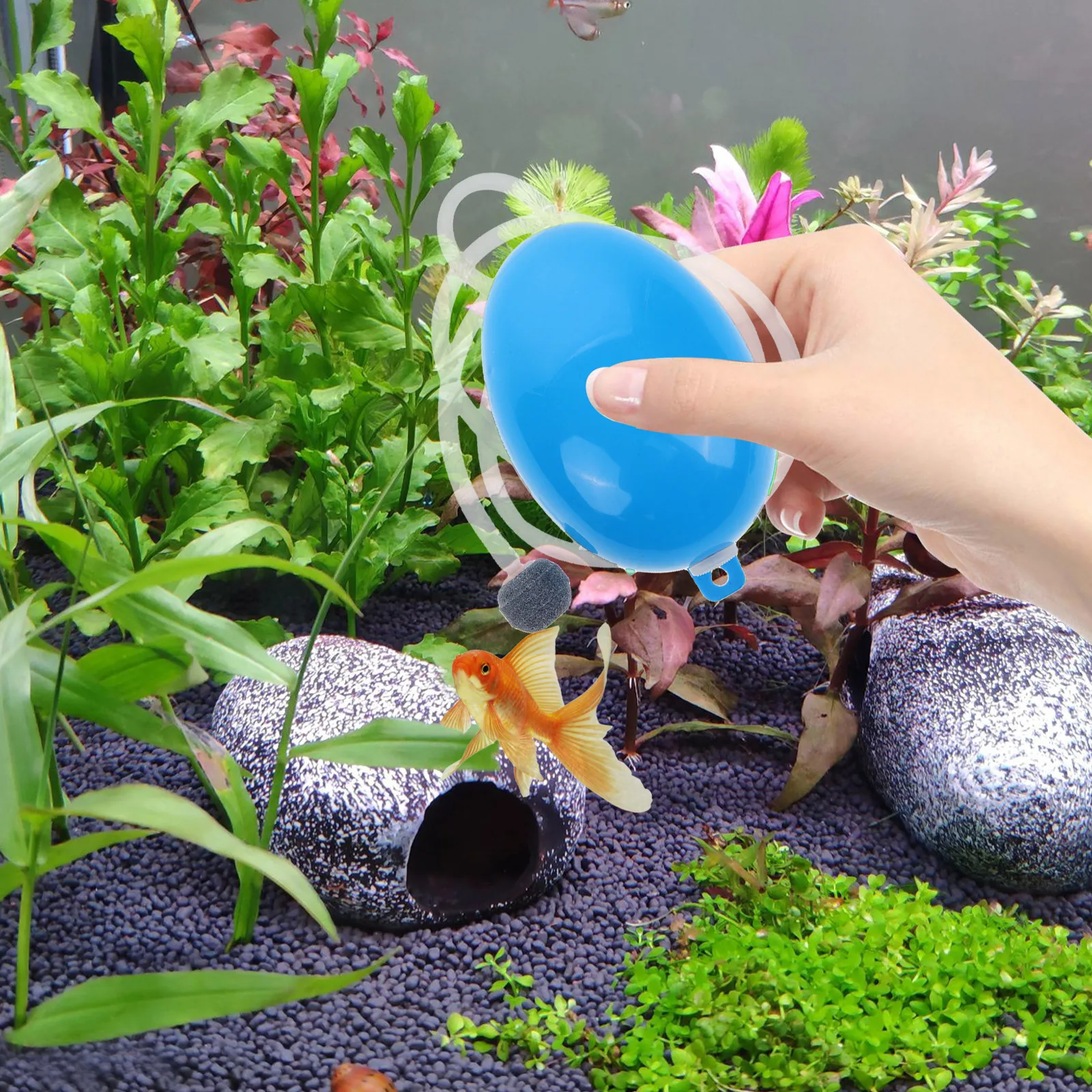 

1.5L/Min Oxygen For Fish Tank Mini Air Pump Anti-Skid Pad Thermal -Button Preset Usb Aquarium Air Pump Outdoor