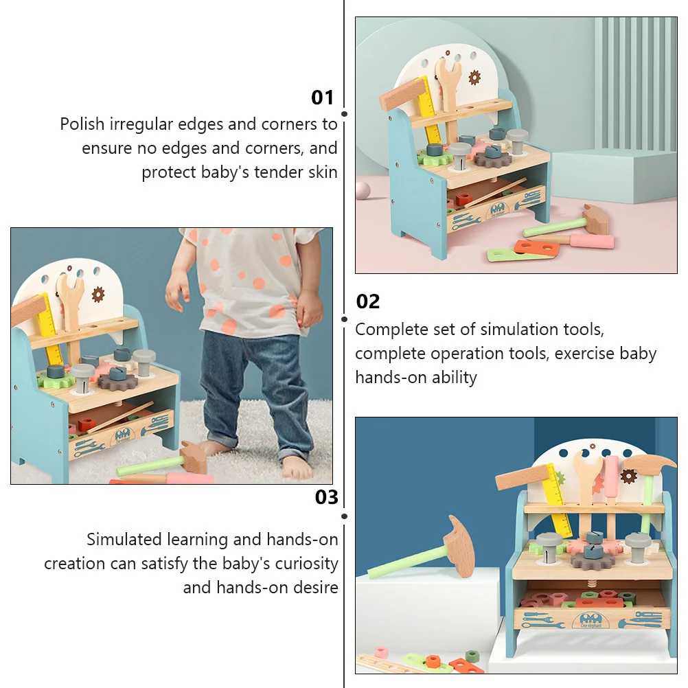 1Set Kinder-Schrauben-Montageset, komplette Simulationswerkzeuge für die Entwicklung der Hand-Auge-Koordination, pädagogisches Spielzeug für Kleinkinder