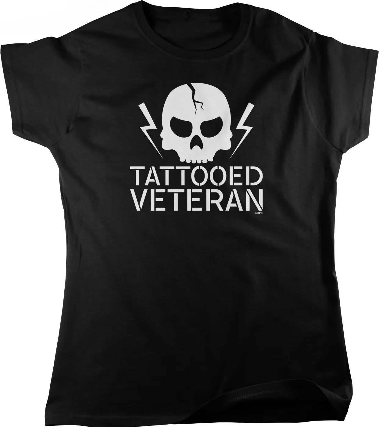 Tattooed Veteran Support Our Troops Women's T shirt HOOD_01336