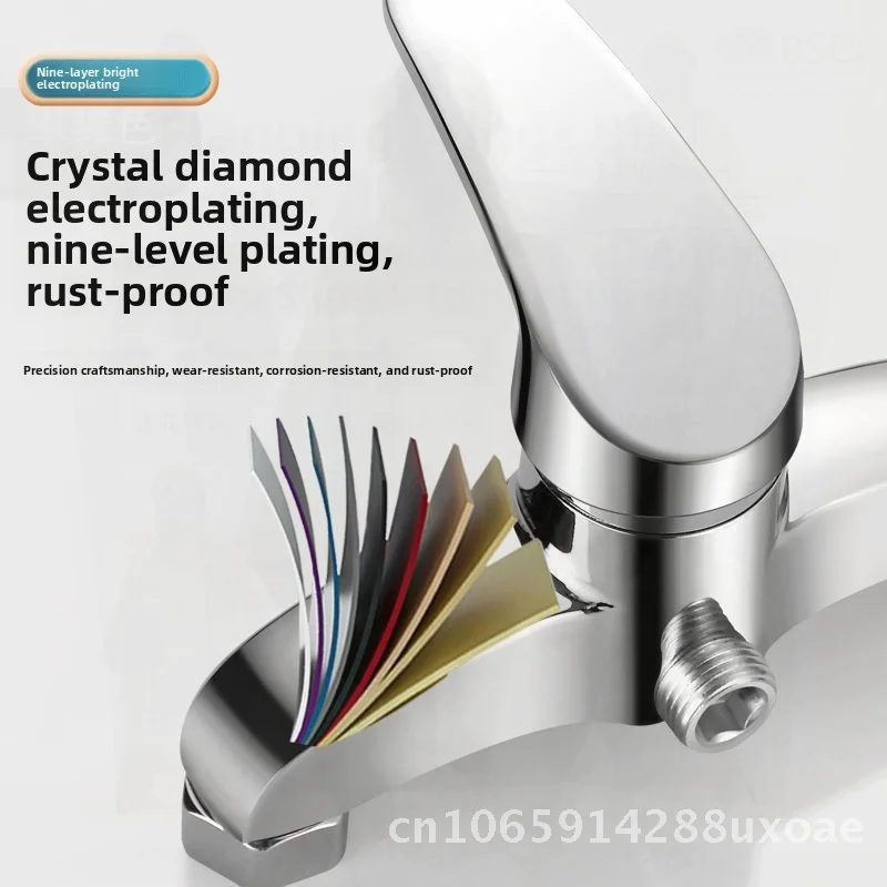 

Copper Shower Faucet Mixing Valve Hot Cold Water Heater Solar Shower Switch Concealed Bathroom Tap Modern Minimalist Design