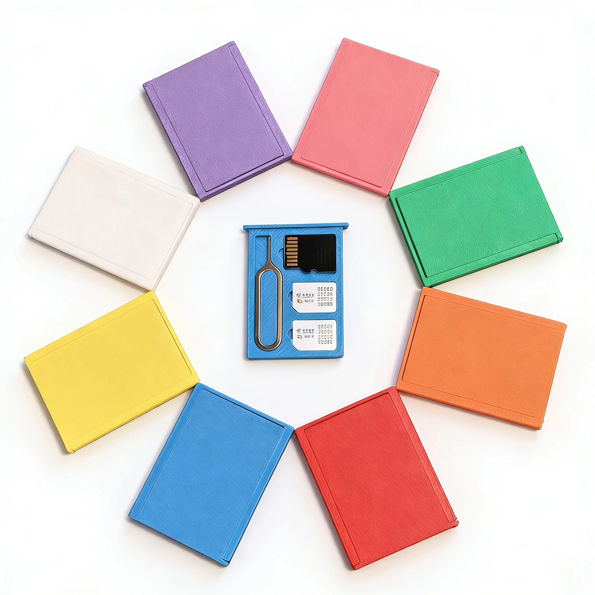 

1pc Mini SIM TF Card Storage Case, Portable Shockproof Dustproof Organizer with SIM Eject Pin, Compact Phone Digital Accessory