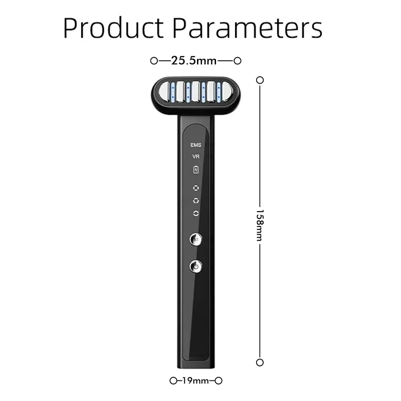 Appareil de beauté du visage et des yeux à 360 °, baguette rotative de massage du visage, déformations SAP, anti-âge, outils de soin de la peau à affichage LED EMS