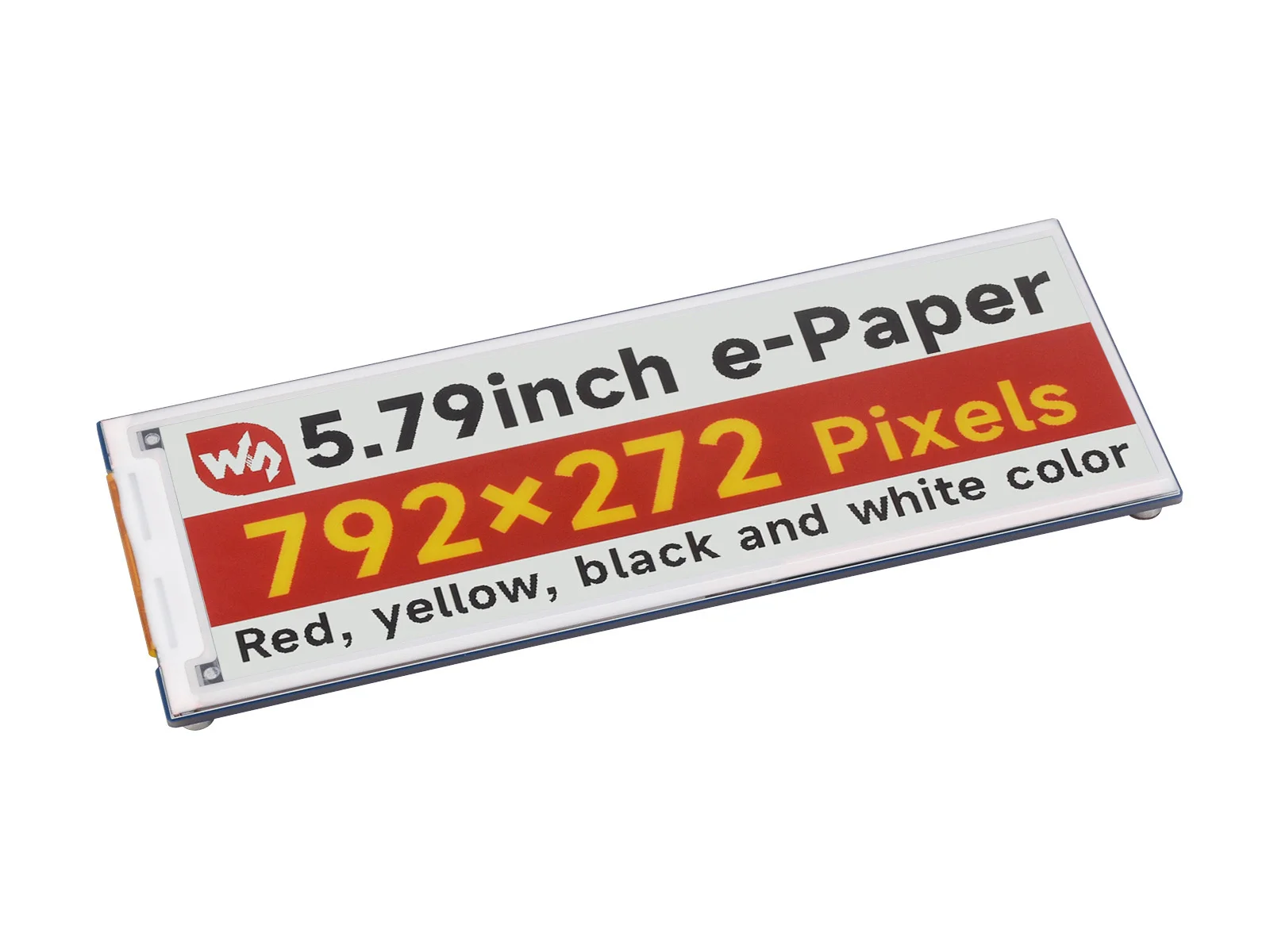 Waveshare 5.79inch e-Paper display (G), e-ink display, 792x272, Red/Yellow/Black/White, for Raspberry Pi/Jetson Series/Arduino