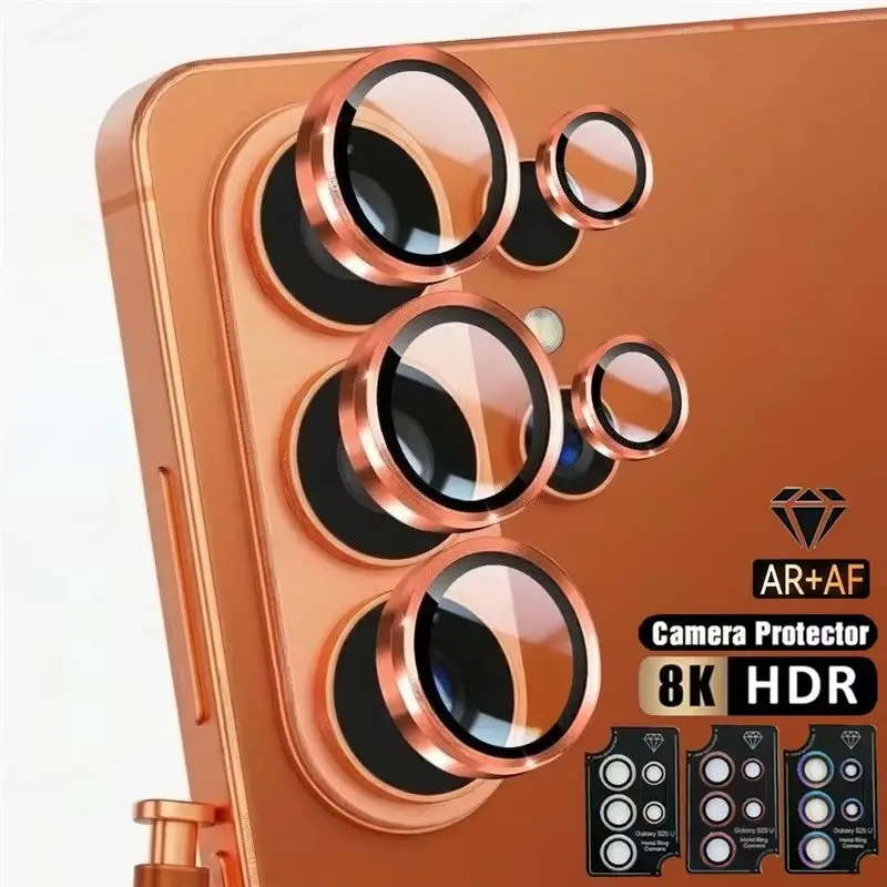 Ultra HD Metal Ring Camera Protector Glass for Samsung S26 S25 S24 Ultra Plus Easy Installation Lens Ring Cover Film Accessories