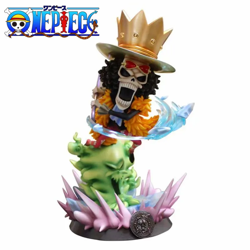 

NEW Hot 26cm Japan Anime ONE PIECE GK The Straw Hat Pirates BROOK Burukku PVC Action Figure Collectible Modle Toys For Kid Gifts