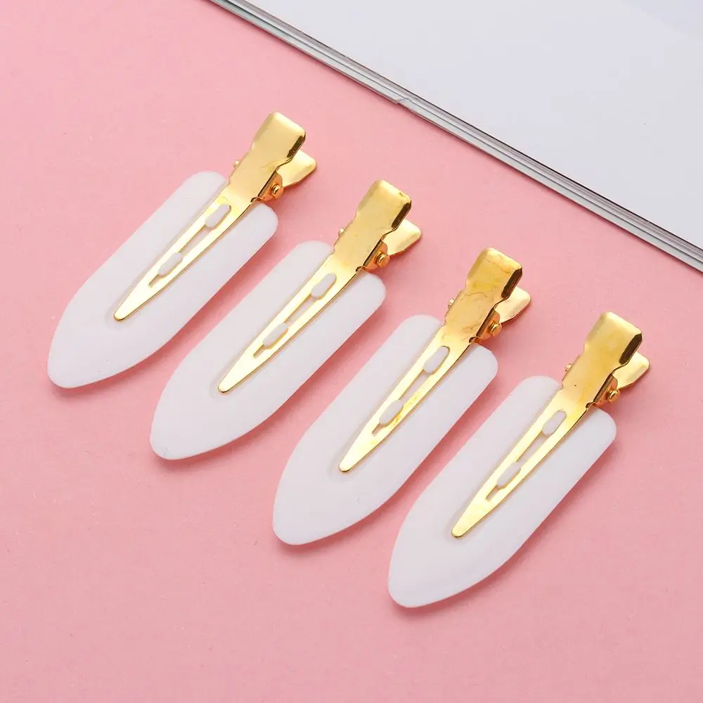 4PCS Fixed Hair Clamps Seamless No Bendy Hair Clips Barrettes No Mark Pin Curl Clip Makeup No Crease Hairpin Hair Styling Tools