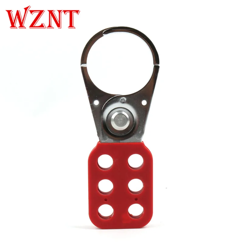 NT-H05 4mm Red PA Coated Steel Safety Lockout Hasp For Multiple Padlocks