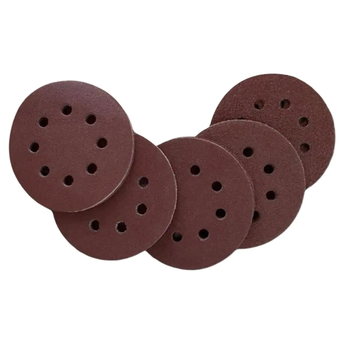 2026 New 8Holes Sandpaper 125mm Round Hole Hook Loop Sanding Discs 40-120 Grit for Random Orbital Sander Polishing Tool