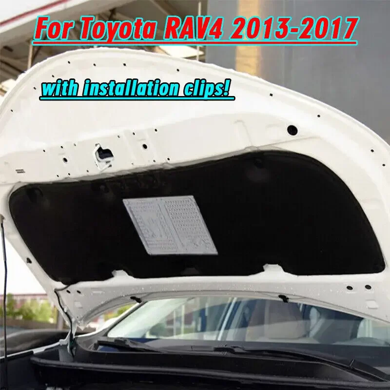 For Toyota RAV4 2013-2017 Car Front Engine Hood Insulation Pad Sound Heat Cotton