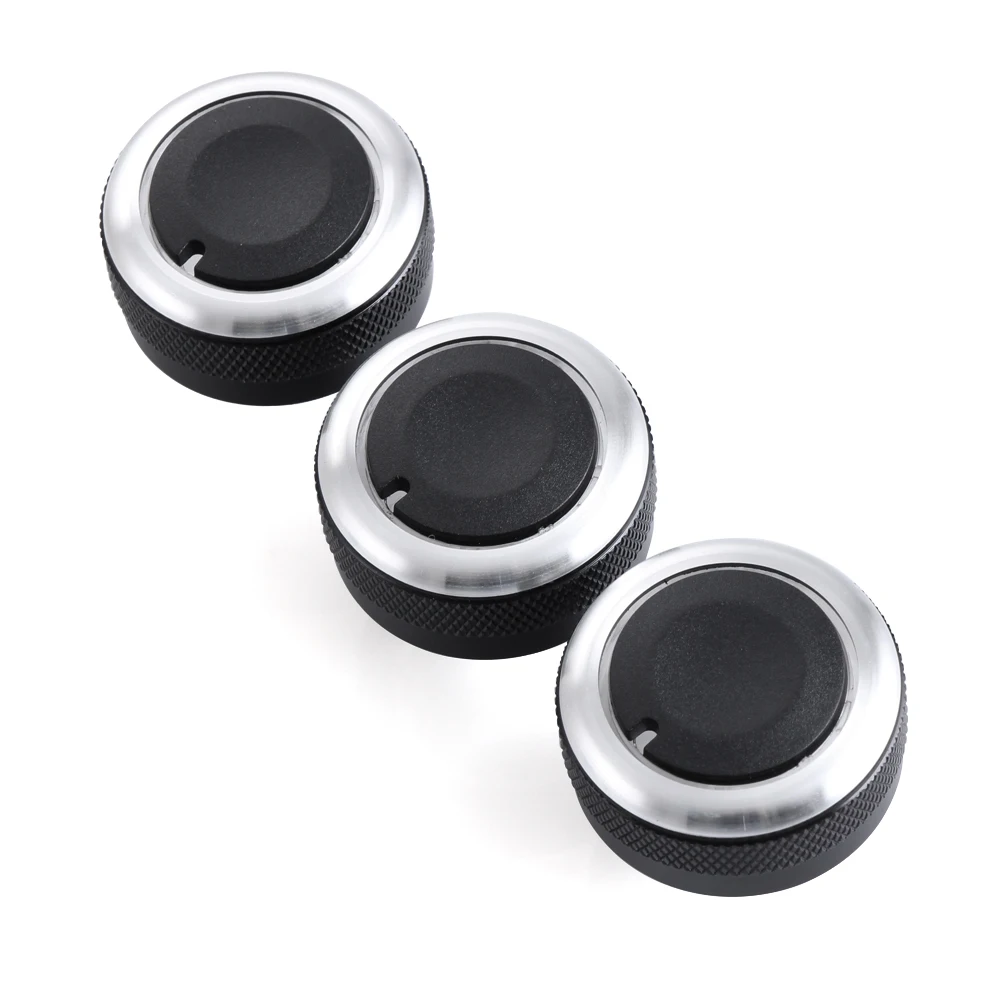 For Mazda 3 M3 2010-2013 Aluminum Alloy Air Conditioning Knob 3pcs/set AC Knob Heat Control Switch Button Knob Car Styling