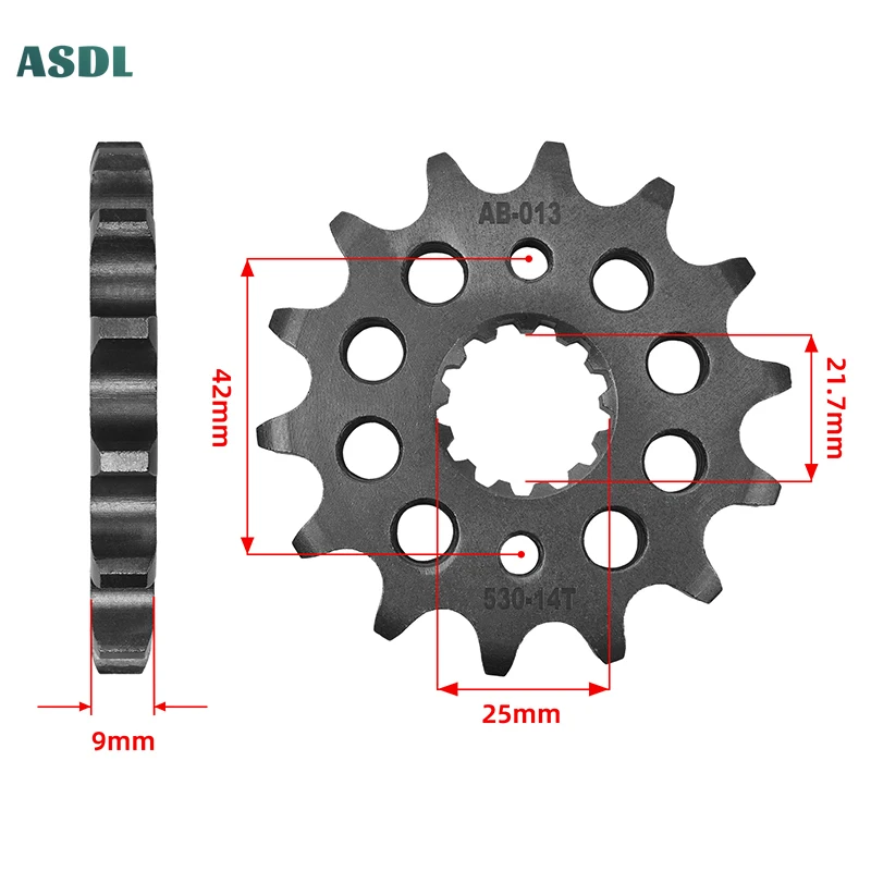 

530 14T 530 Chain 14T Motorcycle 20CrMnTi Front Sprocket Silent Sprocket For SUZUKI GS750 E/ES GSX750 GR72A GSX-R750 R GSX-R750