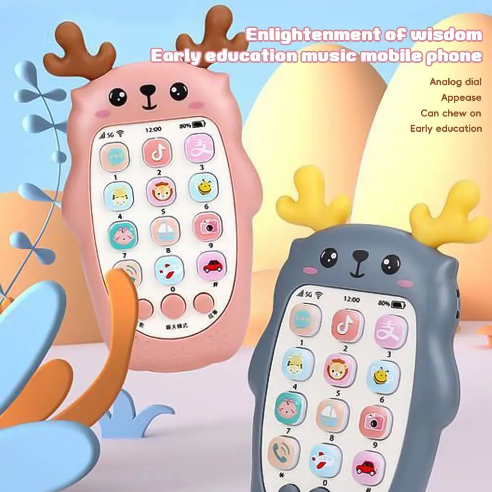 Baby Phone Toys Bilingual Telephone Teether Music Voice Toy Early Educational Learning Machine Electronic Children Gift Baby Toy