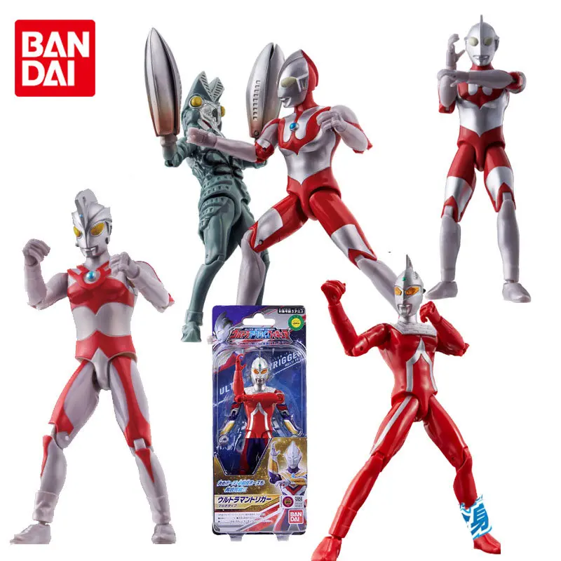 Bandai Original Ultraman Alien Baltan Ultra Seven Ultraman Ace Joints Movable Anime Action Figures Toys Boys Girls Kids Gift