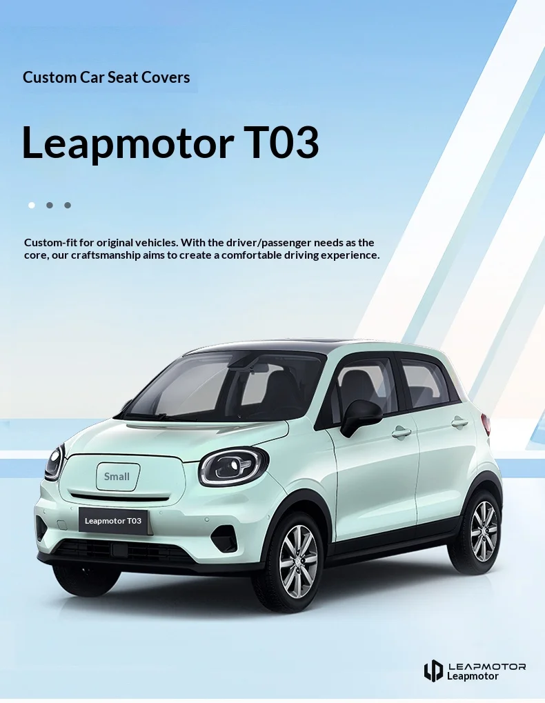 Leapmotor T03 Fünfsitzer-Autositzbezüge, Vollständige Abdeckung, Maßgeschneidert für Originalfahrzeug – Detail 1