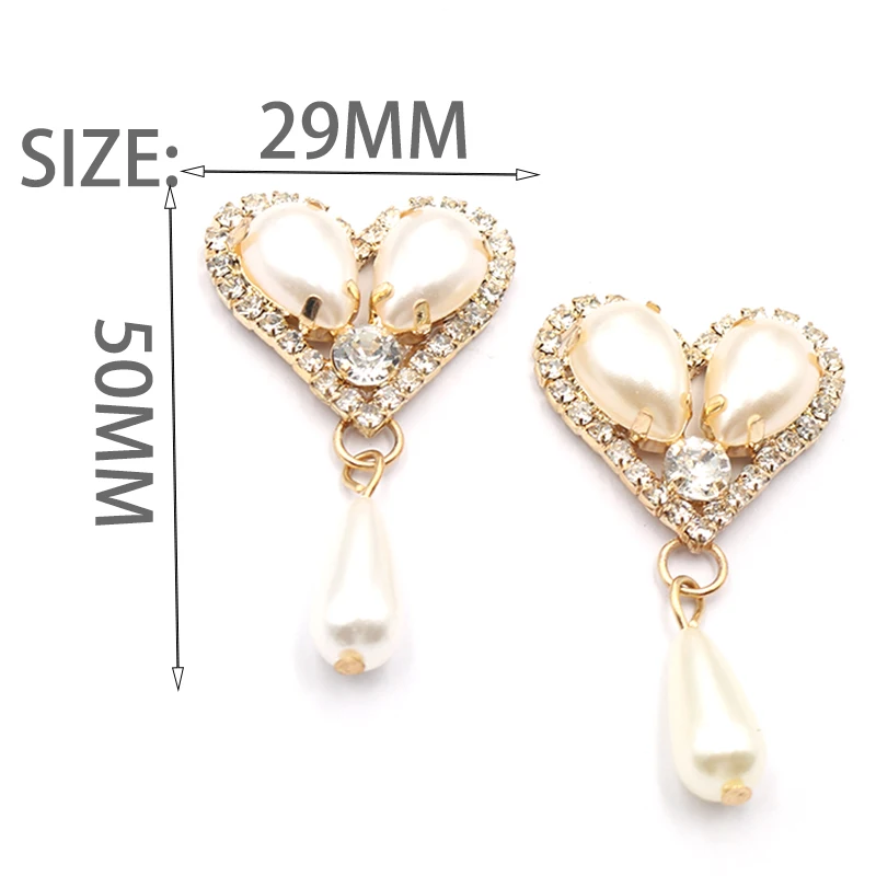 50 * 29MM Heart shaped Pendant Bow Knot Decorative Clothing Jewelry Accessories Winter Atmosphere DIY Handicrafts