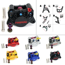 84mm Pitching Brake Caliper Motorcycle Front Rear Adapter Bracket 2 Piston for Pit Bike Pitbike Dirtbike Scooter Street Bike