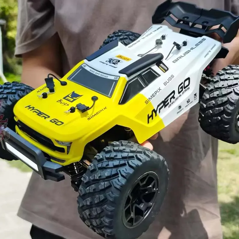 RC Car No.14207 Brushless 4WD Remote Control Toy 53km/H Max High‑Speed Off‑Road Car RC Model With 2 Replaceable Car Shell Gift