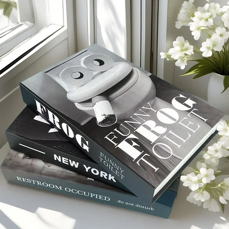 

Luxury Fashion Vase Art Fake Books Nooks Decorative Coffee Table Decoration Storage Box Bookshelf Bedroom Aesthetic Home Decor