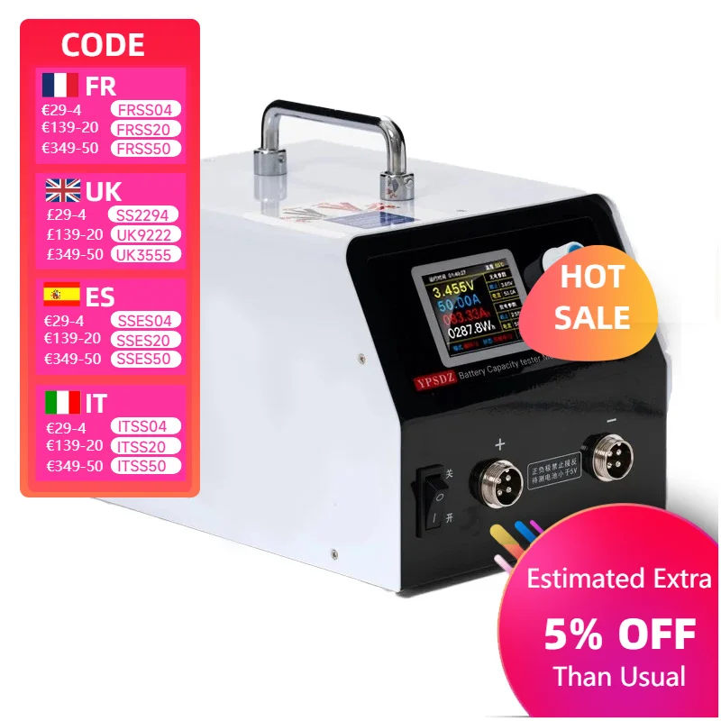 

YPS-0550 Lithium Battery Capacity Tester Single Cell Charge and Discharge Detection Instrument Discharge Balancing Instrument