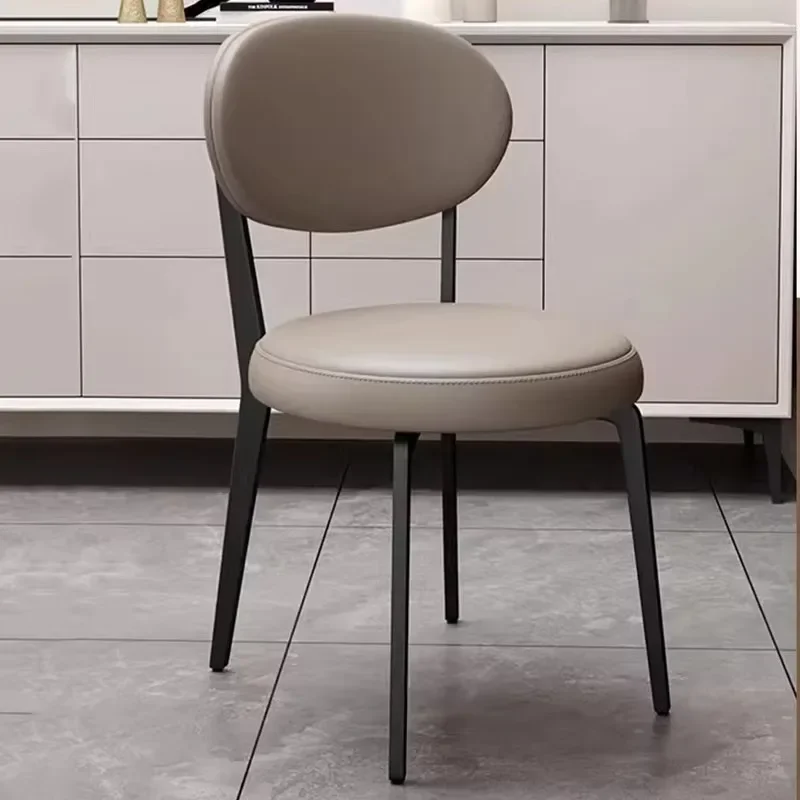 

Modern Light Luxury Chairs Italian Style Cream Dining Chairs with Backrest Apartment Living Room Mobili Per La Casa Furnitures