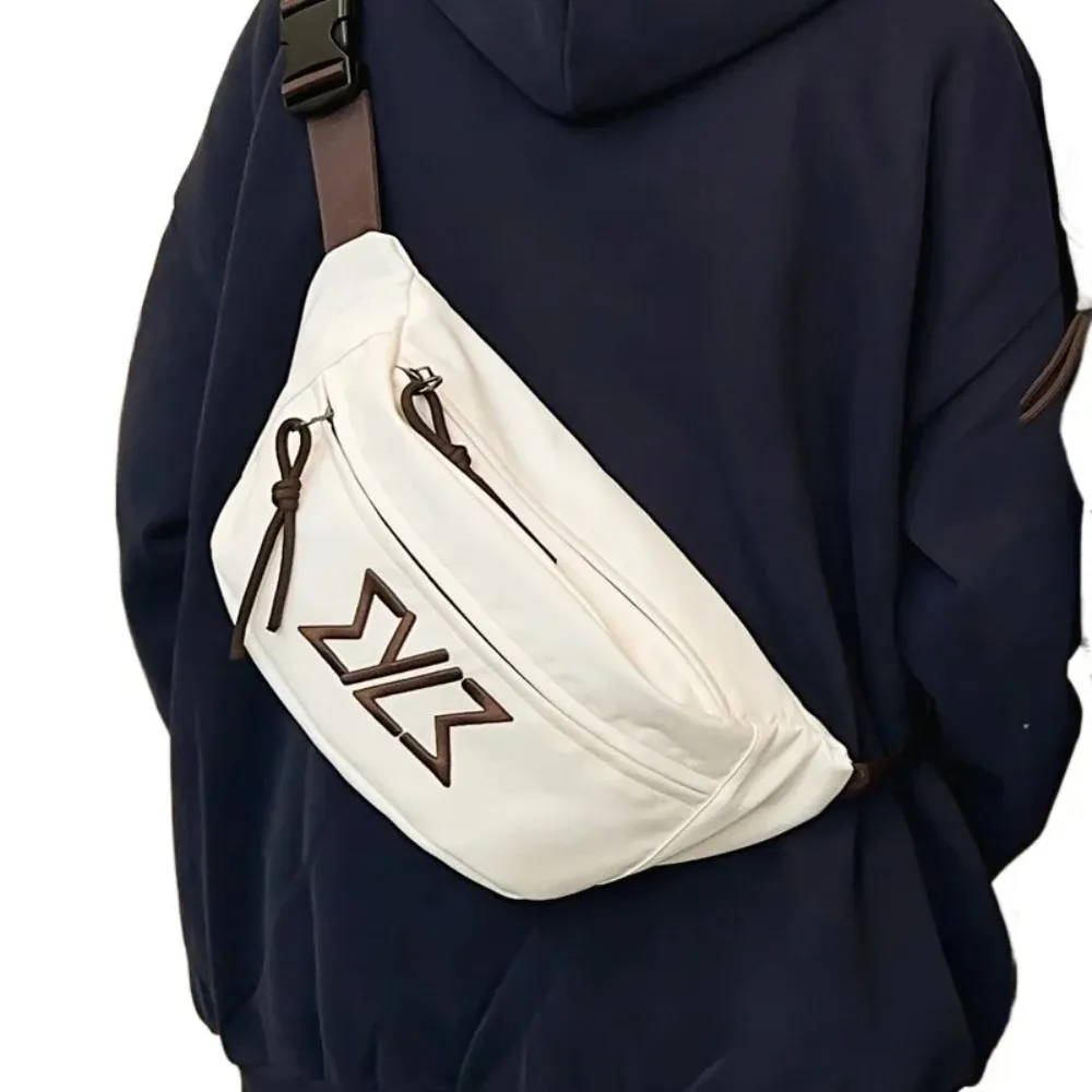 Модная повседневная мужская нагрудная сумка с регулируемым ремешком, многофункциональная нейлоновая поясная сумка, большая вместительная мужская сумка через плечо на молнии, женская