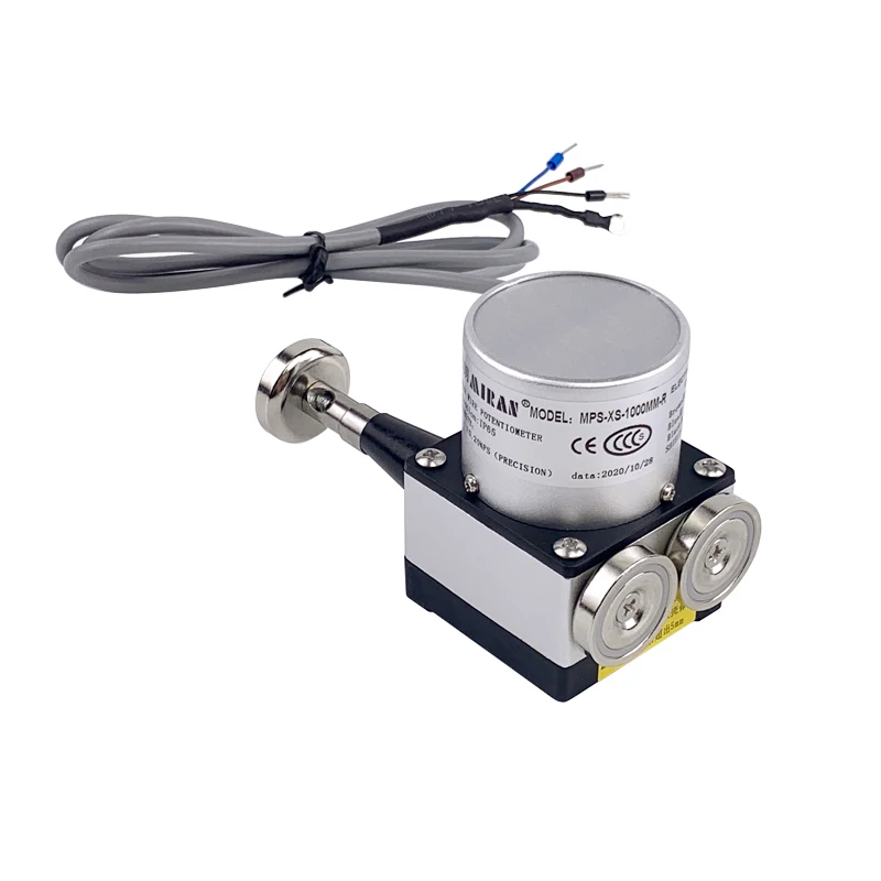 High Precise    Cable Pull Sensors  Magnet Adsorption Type Quick Easy Installment MPS-XS-1000MM-R    Draw Wire Encoder