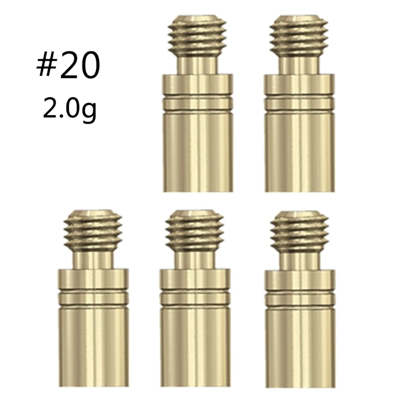 5 Stück Messing Dart Gewicht hinzufügen Akzentuator Werkzeug 2BA Gewinde Gegengewicht Hardware Armaturen Gewicht Dart Ersatzteile – Detail 9