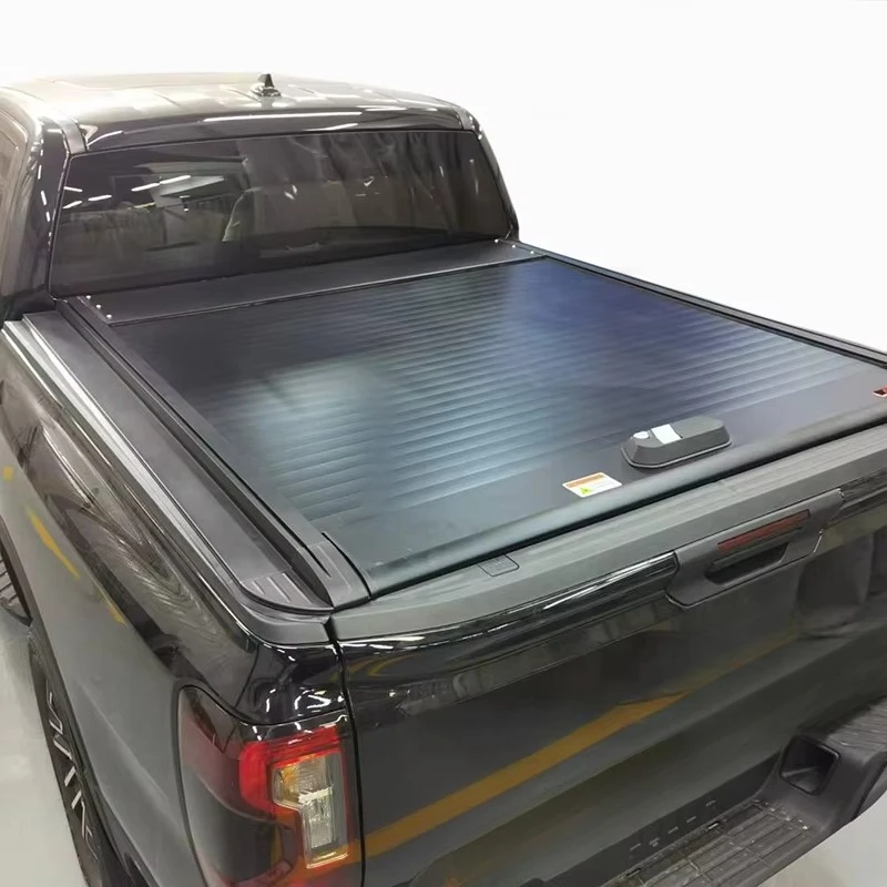 

High Performance Retractable Folding Aluminium Alloy Tonneau Cover for Bt50 Pickup Truck Bed No Drill Installation