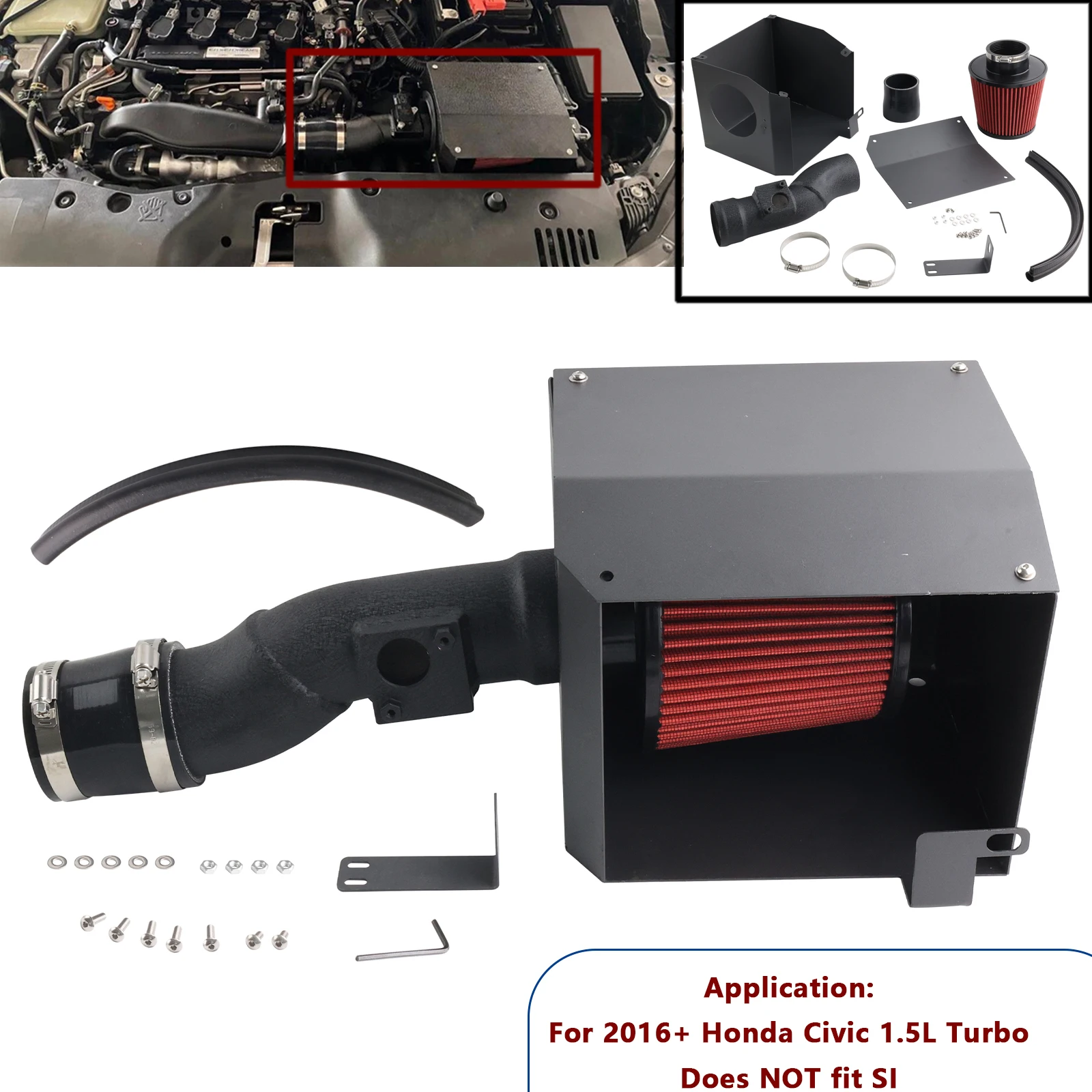 

Sistema de Admisión de Aire Frío Short Ram + Protector de Calor para Honda Civic 10ª Gen 1.5T 2016+