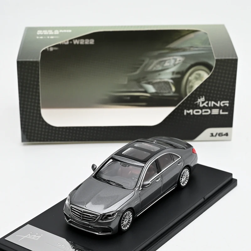 โมเดลรถ KingModel 1/64 S65 AMG W222 แบบหล่อขึ้นรูป จำลองสถานการณ์แบบคงที่ สำหรับตั้งโชว์ ทำจากโลหะผสม เหมาะสำหรับนักสะสม ของเล่นเด็กผู้ชาย ของขวัญ