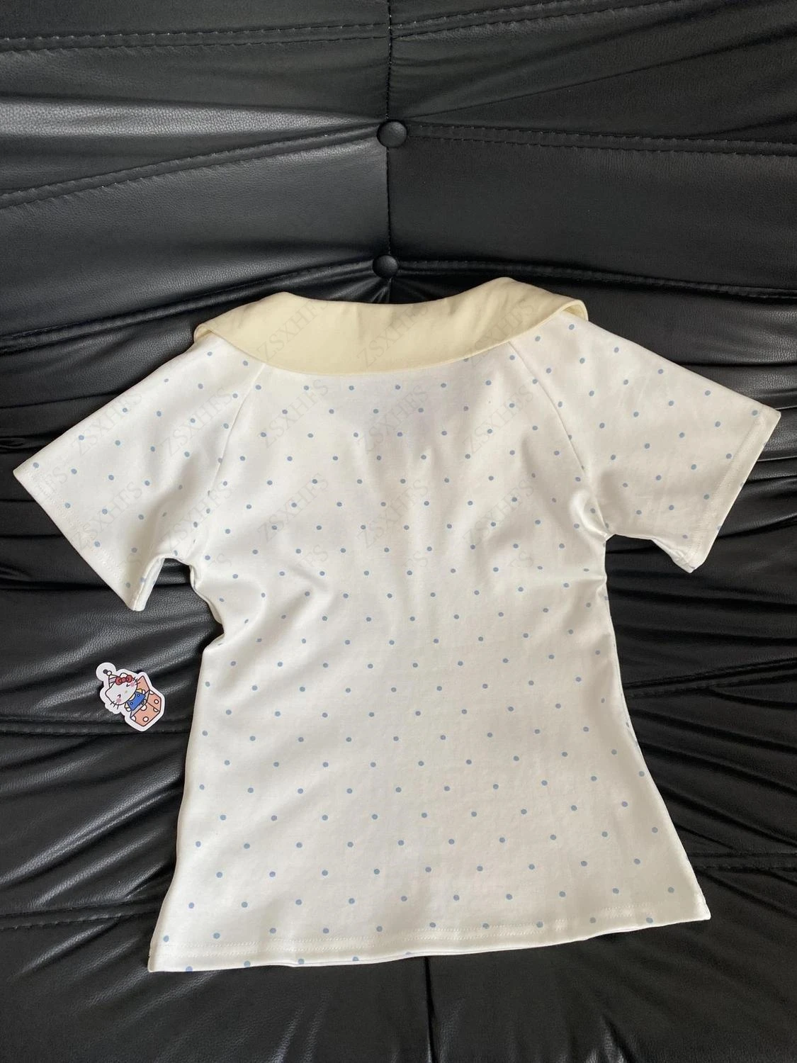 Sweet Y2k Women Kawaii Summer Crop Top Wave point T Shirts Casual Harajuku Japanese Tops Aesthetic Cutecore Casual  Short sleeve