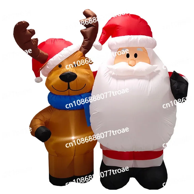 Cross-border special for Christmas inflatable Santa air mold, jewelry ornament inflatable air mold with lights