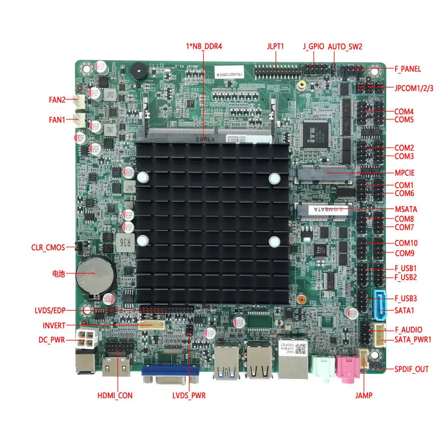 Wholesale High Performance Mini ITX  Motherboard M415F Support Celeron Pentium CPU 4k HD_MI LVDS for Industrial Automation